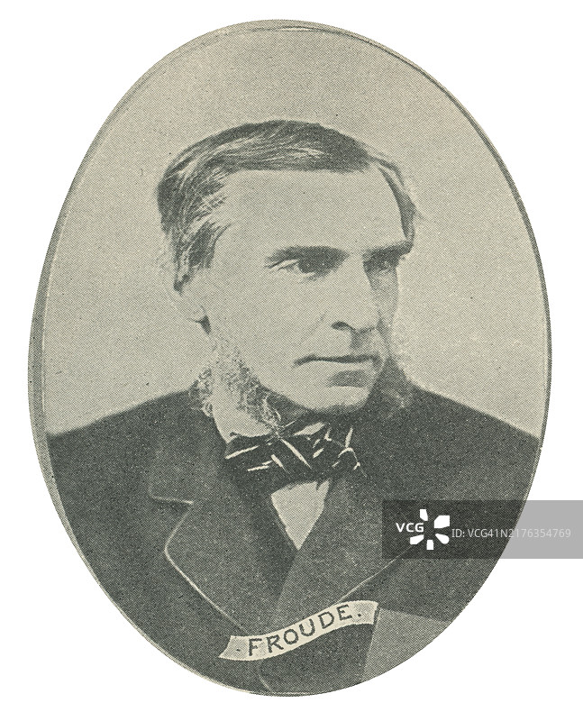 詹姆斯·安东尼·弗劳德（1818年4月23日 - 1894年10月20日）的肖像，他是一位英国历史学家、小说家、传记作家和《弗雷泽杂志》的编辑。图片素材