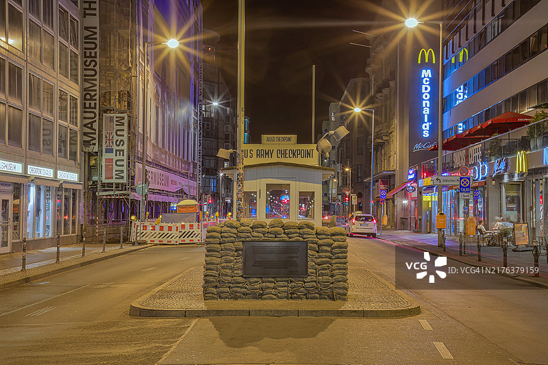 德国柏林米特区查理检查站图片素材