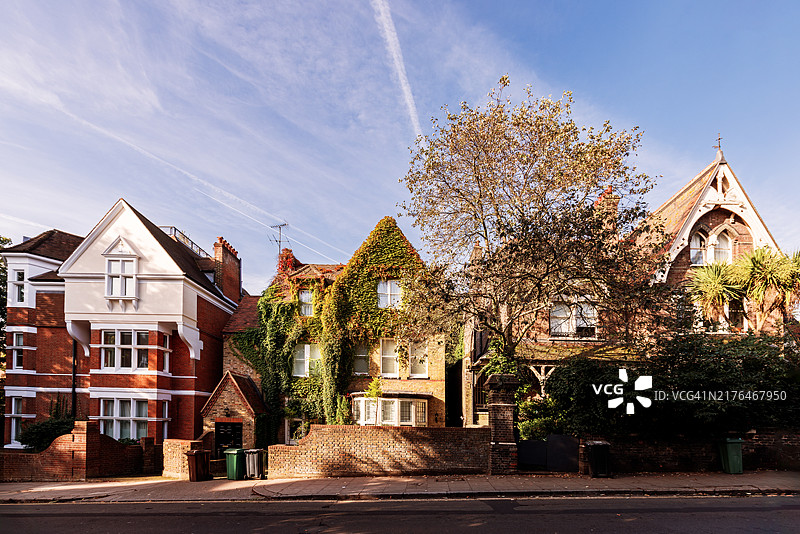 英国伦敦汉普斯特德区的住宅图片素材