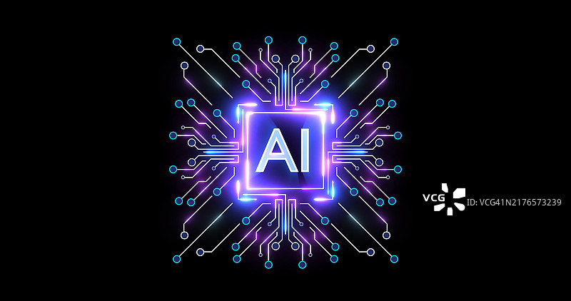 电路板上的AI图片素材