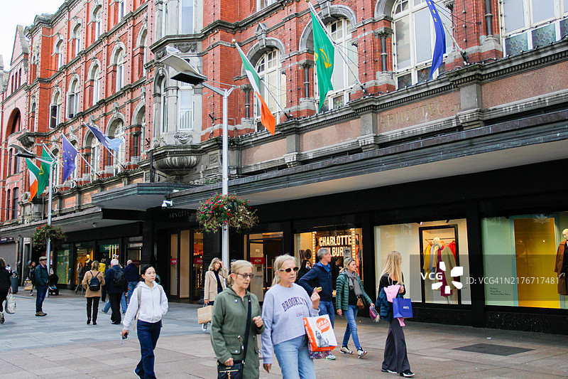 爱尔兰都柏林的亨利街图片素材