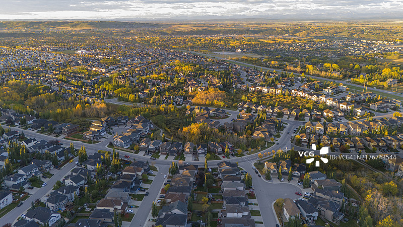 中产阶级社区鸟瞰图图片素材