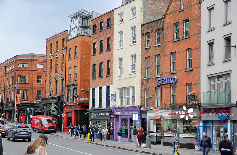 爱尔兰都柏林，丹姆街图片素材