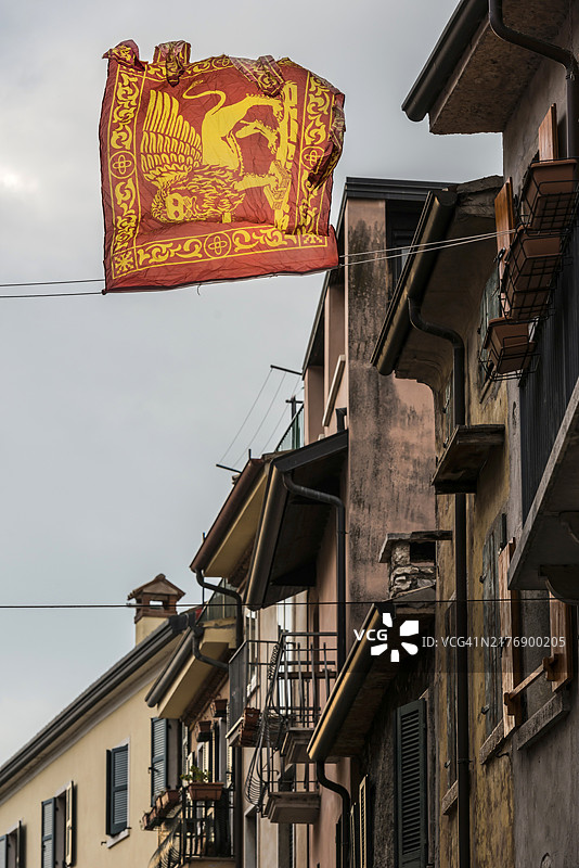 威尼斯旗帜上的狮子图片素材