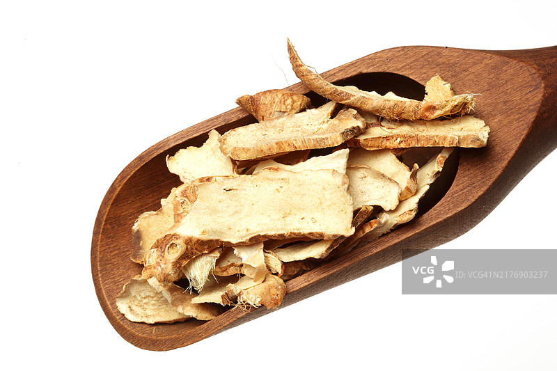 用于治疗失眠（伴有烦躁、心悸、盗汗、体虚、神经衰弱、便秘、记忆力减退）的白芨药用植物干根图片素材