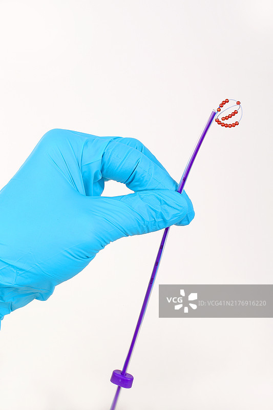 宫内节育器，带导管的铜珠球图片素材