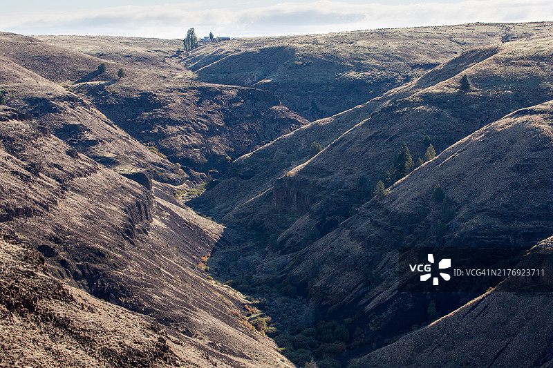 风景中的沟壑图片素材