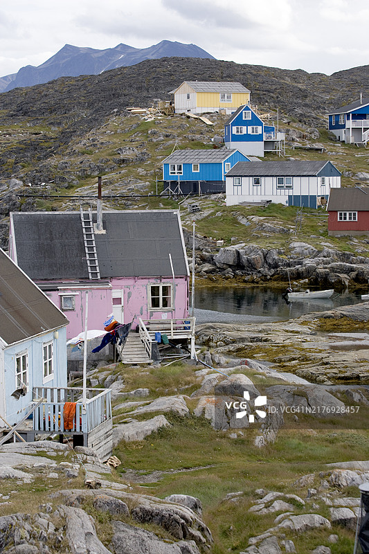 北极渔村的房屋图片素材
