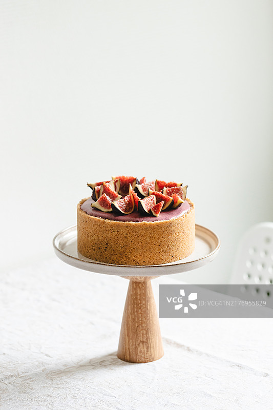 无花果芝士蛋糕、馅饼或挞图片素材