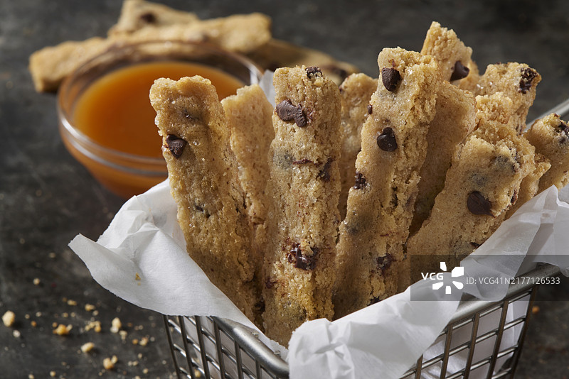 网红巧克力曲奇薯条图片素材