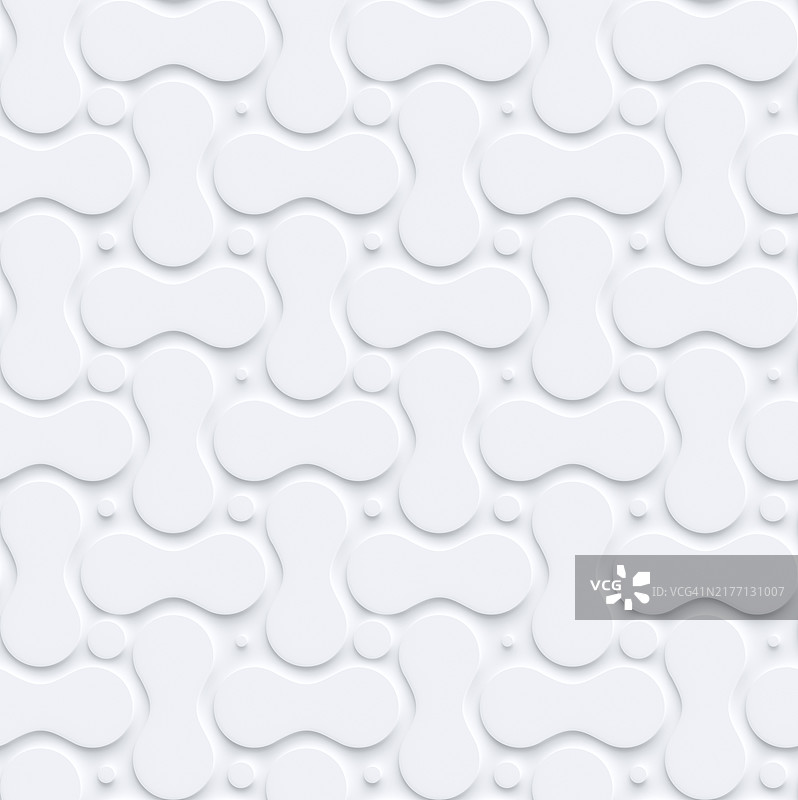 具有光影效果的抽象白色几何形状无缝图案图片素材