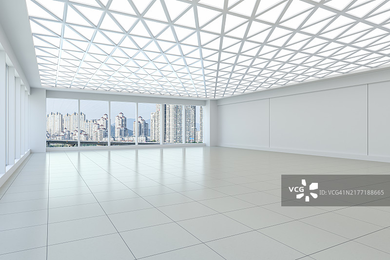 3D渲染：现代简约办公楼空间图片素材