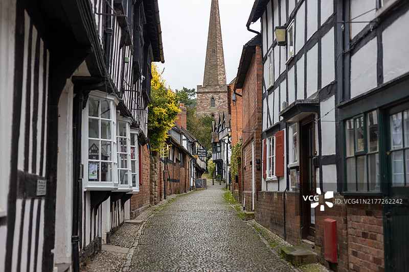 莱德伯里教堂街，赫里福德郡，英格兰，英国，欧洲图片素材