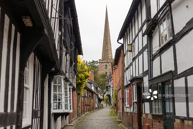 莱德伯里教堂街，赫里福德郡，英格兰，英国，欧洲图片素材