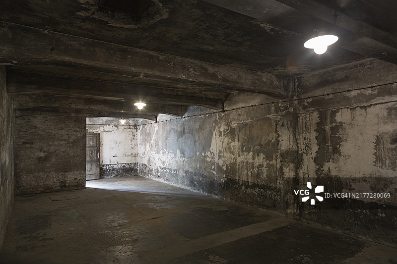 奥斯威辛集中营的毒气室图片素材