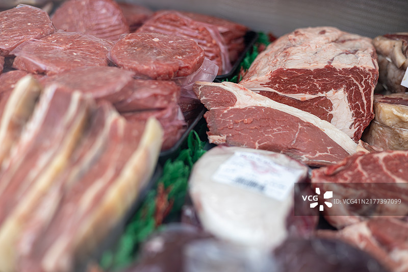 什罗普郡勒德洛的肉类拼盘（英国，欧洲）图片素材