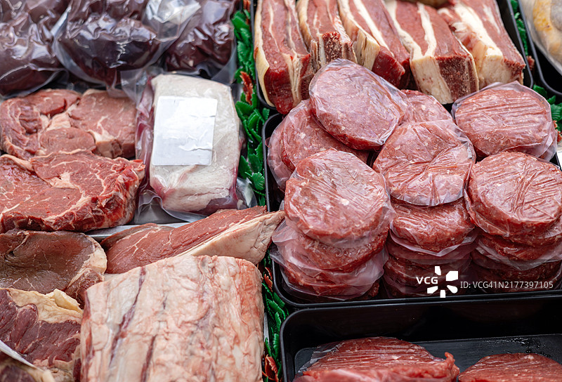 什罗普郡勒德洛的肉类拼盘（英国，欧洲）图片素材