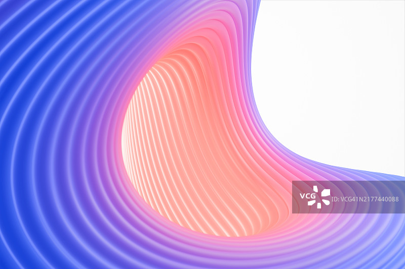 白色背景下的凹面圆环图片素材