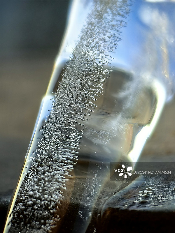 冰冻水的特写镜头图片素材