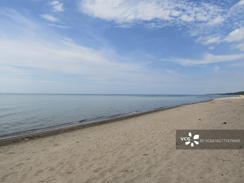 美国密歇根州索耶的沃伦沙丘州立公园拍摄的密歇根湖照片图片素材