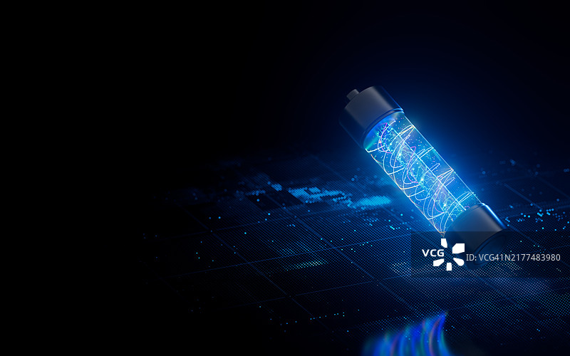 电动汽车固态电池锂电池：汽车工业的固态电解质储能新型研发电池，阴极图片素材