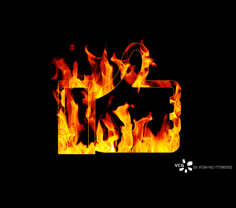 燃烧的社交媒体点赞图片素材