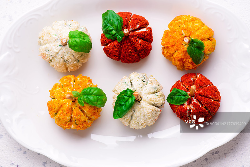 南瓜造型香料奶酪球图片素材