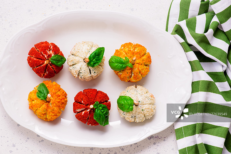 南瓜造型香料奶酪球图片素材