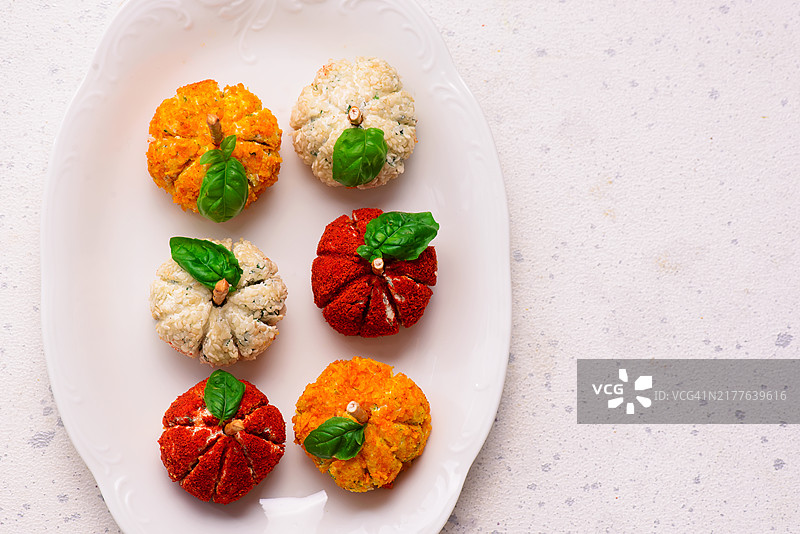 南瓜造型香料奶酪球图片素材