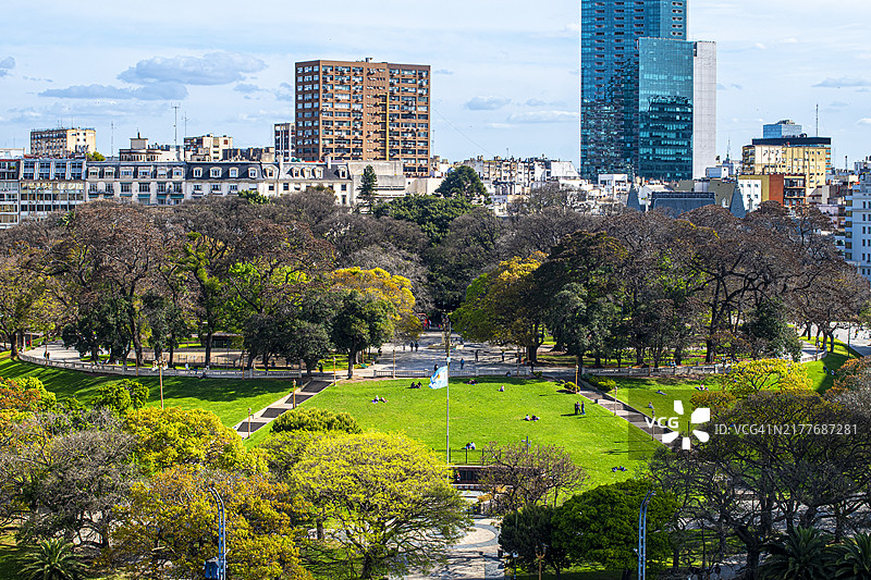 阿根廷布宜诺斯艾利斯圣马丁广场及建筑图片素材