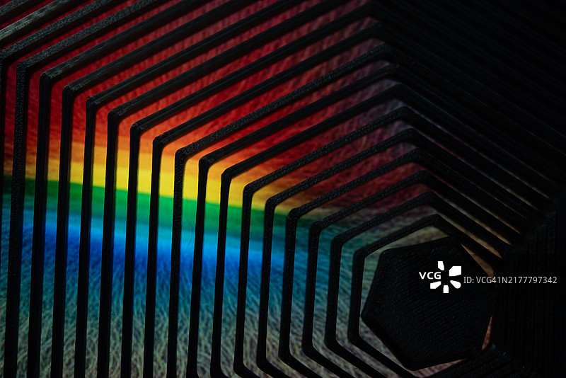 图案墙的全景拍摄图片素材