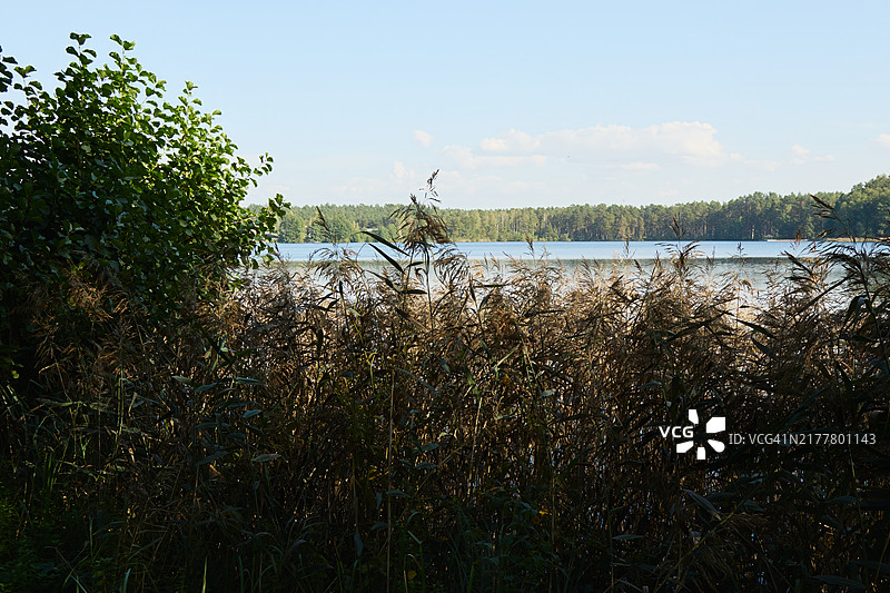 湖泊与天空的美丽景色图片素材