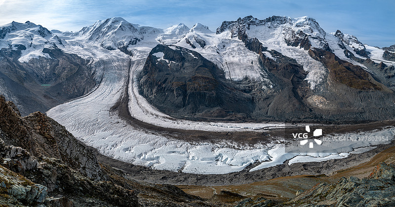 蒙塔罗萨山脉与戈尔内冰川图片素材