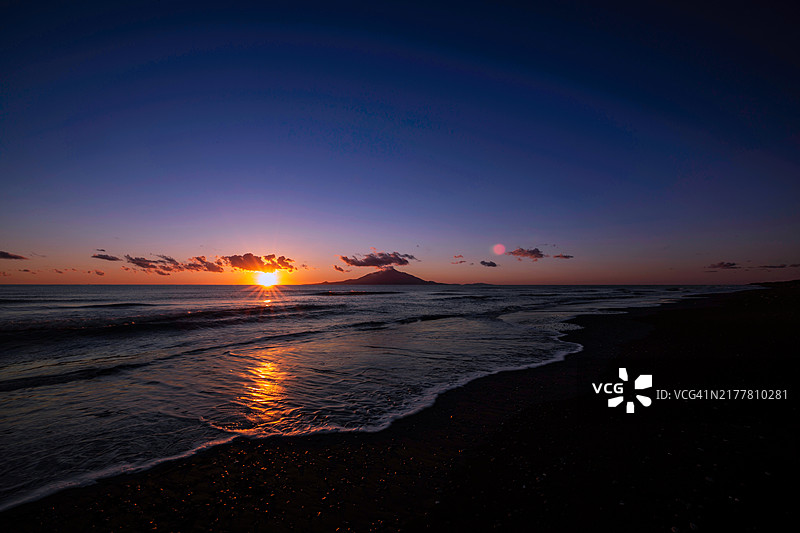 日本日落时分海洋与天空的美丽景色图片素材