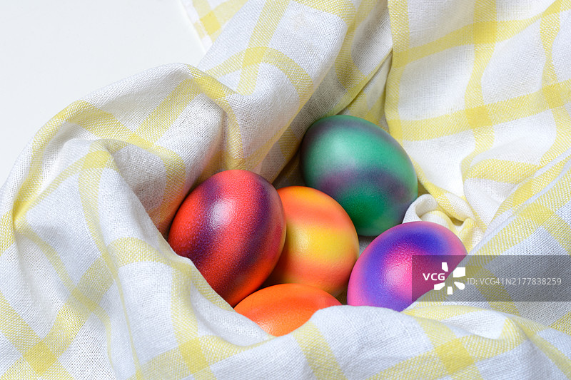 布艺彩色复活节彩蛋图片素材