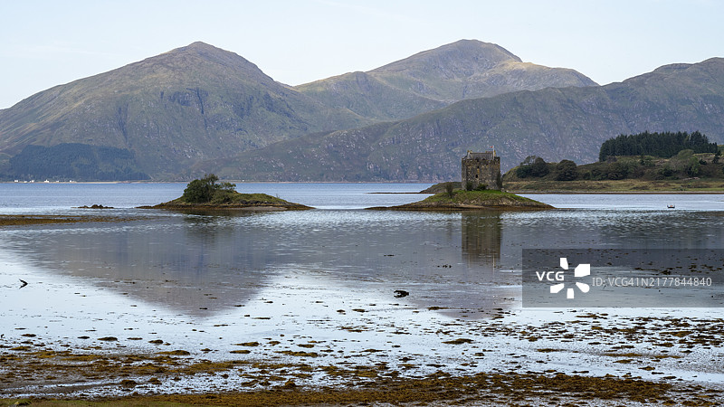 大不列颠苏格兰林尼湖斯托克城堡图片素材