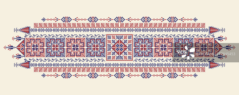 Tatreez装饰性巴勒斯坦刺绣图案图片素材