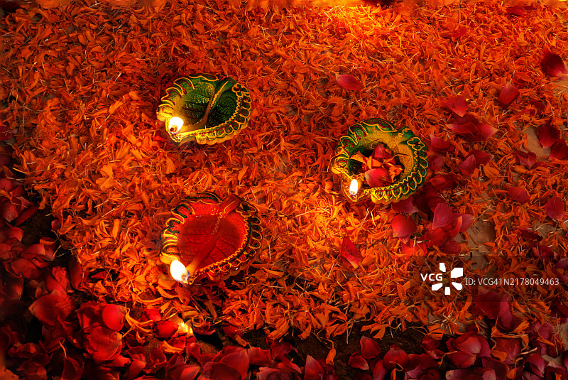 排灯节油灯图片素材