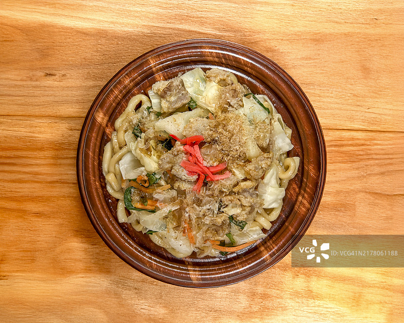 日式炒乌冬便当图片素材