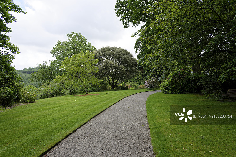 特里利锡克花园，位于英国特鲁罗图片素材