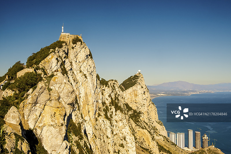 西班牙直布罗陀美丽的海岸风光图片素材