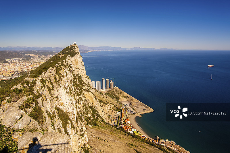 西班牙直布罗陀美丽的海岸风光图片素材