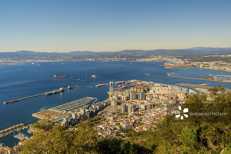 从西班牙直布罗陀看到的壮丽景色图片素材