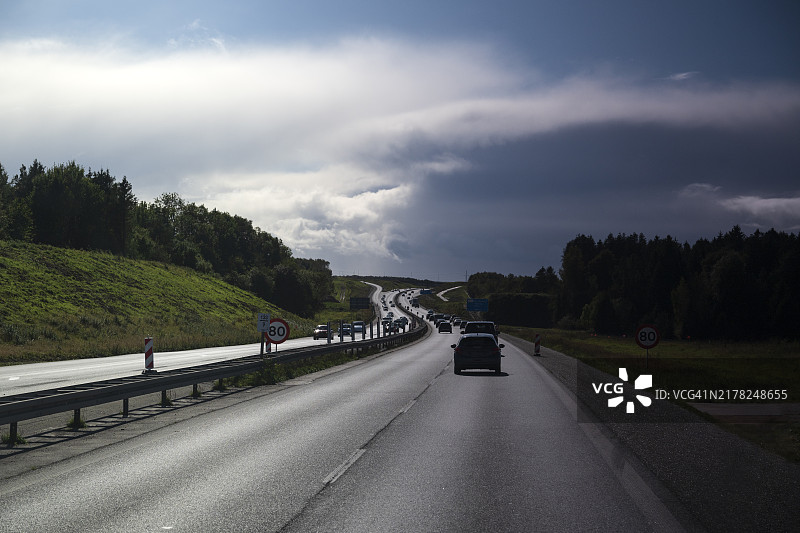 霍森斯附近的E45欧洲公路图片素材