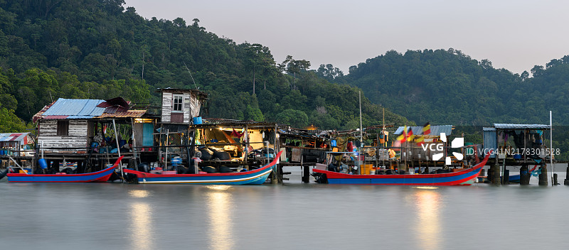 马来西亚传统渔村图片素材