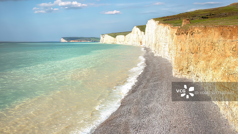 英格兰萨塞克斯郡的七姐妹岩图片素材