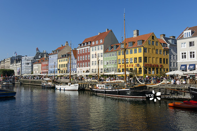 哥本哈根新港历史建筑图片素材