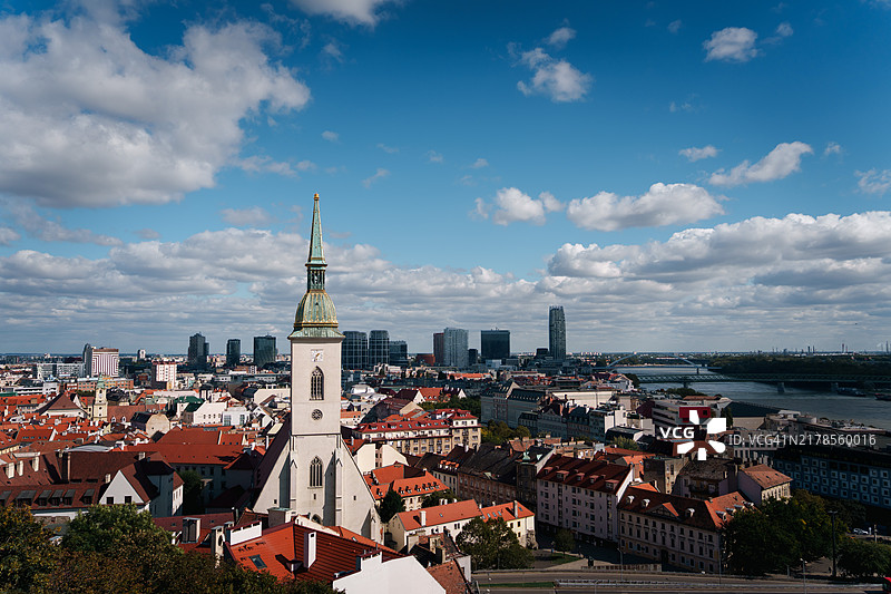 城市建筑的高角度视图图片素材