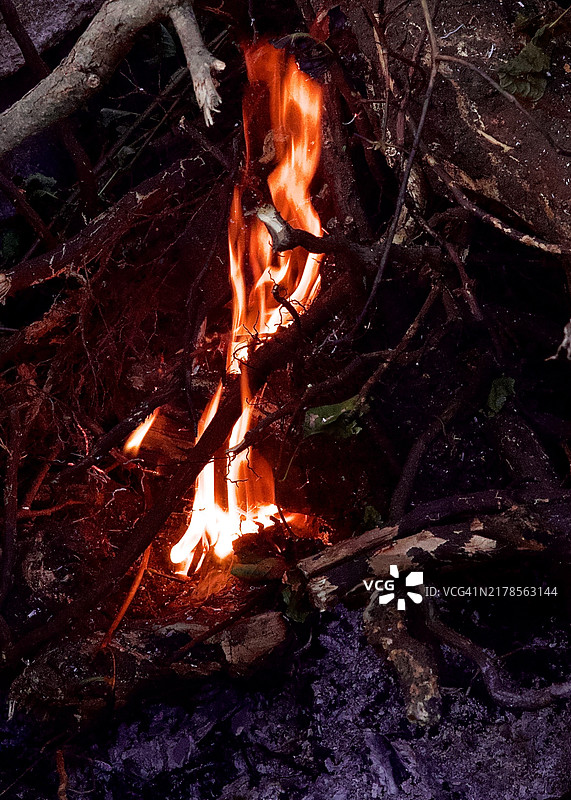 篝火特写，哈德逊，加拿大图片素材