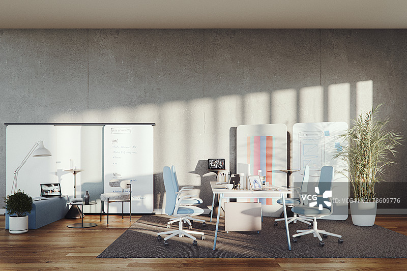 现代小型办公室室内设计图片素材